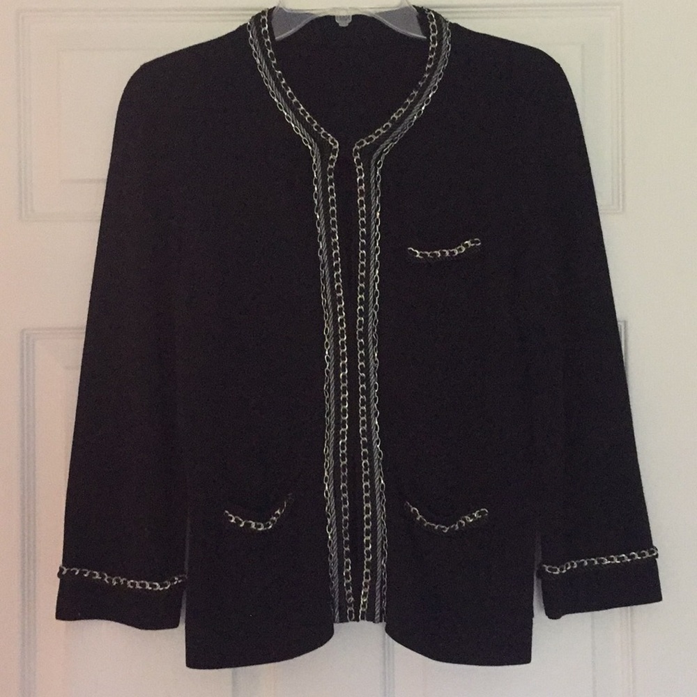 Silver chain lined cardigan